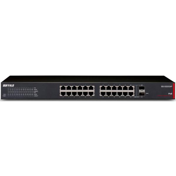 バッファロー レイヤー2 Giga PoE スマートスイッチ 24ポート BS-GS2024P