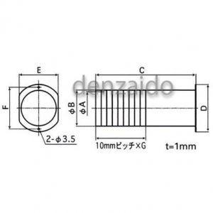 バクマ工業 貫通スリーブ ツバ付 適用コアドリ...の詳細画像1