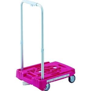 トラスコ中山 樹脂台車 カルティオミニ weego 省音G車輪 ピンク S付 WP-2G-P-JS