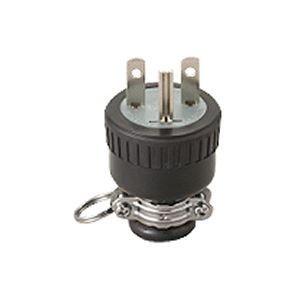 明工社 15A 250V 接地ゴムプラグ セフティーワッシャ付 ME2547-N