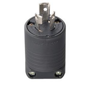 明工社 接地2P 15A引掛プラグ L5-15P準拠 15A 125V 黒 MH7151B