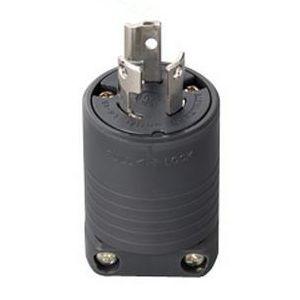 明工社 接地2P 15A引掛プラグ L6-15P準拠 15A 250V 黒 MH7171B
