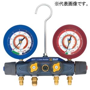 アサダ ブルート&amp;#8545;マニホールド本体 対応冷媒R407C・R404A・R134a ゲージ径...