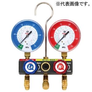 アサダ ボールバルブADマニホールドキット 対応冷媒R12・R22・R502 ゲージ径φ80mm ホ...
