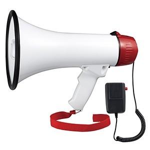 電材堂 ハンドメガホン 大音量ハンドマイク付タイプ HM10WHDNZ