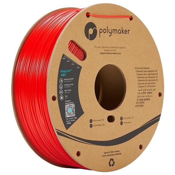 Polymaker フィラメント 《PolyLite ABS》 径1.75mm レッド PE0100...