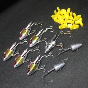 バイブレーション ジグヘッド他 合計8個セット ※サビ有※中古在庫品(13s0205)※クリックポスト