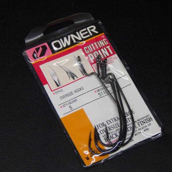 オーナー OWNER カッティングポイント オーバーサイズフック #7/0 ワームフック 5本入 ※...