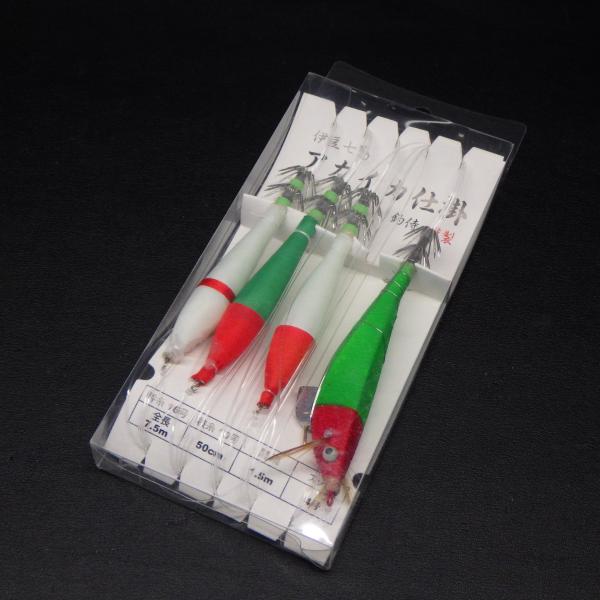 釣侍 ブランコ4本仕掛 スッテ4号 間150cm アカイカ伊豆七島用 幹糸10号-50cm全長7.5...