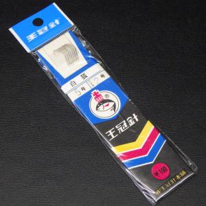 王冠針本舗 白狐 5号 ハリス2号 糸付き針 釣り針 王冠針 狐形 キツネ針 ※未使用在庫品(6t0105)※クリックポスト