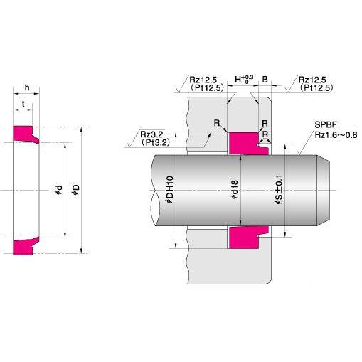 NOK パッキン DSI 40 (FQ0035D0) DSI型 ダストシール