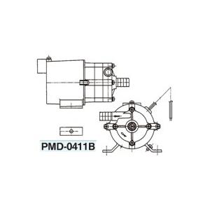 三相電機(SANSO) PMD-0411B6B マグネットポンプ 単相100Ｖ 温水用 ホースタイプ｜dendouki2