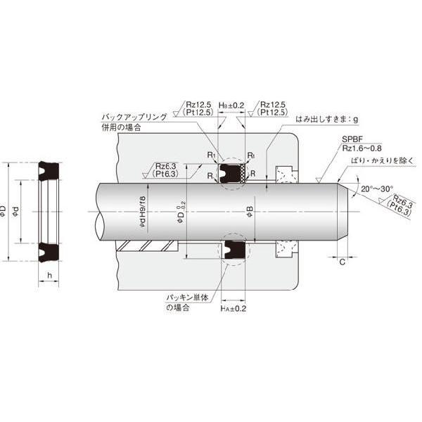 NOK パッキン USH 35 45 6 (CU0424K0) ピストン・ロッドシール両用パッキン ...