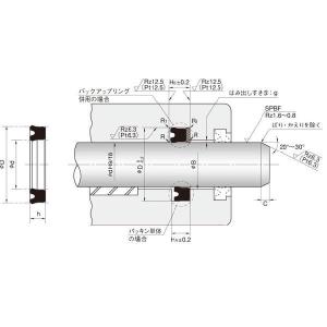 NOK パッキン USH 45 55 6 (CU0567K0) ピストン・ロッドシール両用パッキン USH型｜dendouki