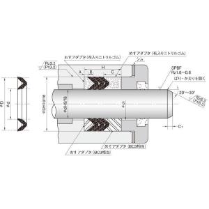 NOK パッキン V99F18313 (CV0109C0) ピストン・ロッドシール両用パッキン V99F型｜dendouki