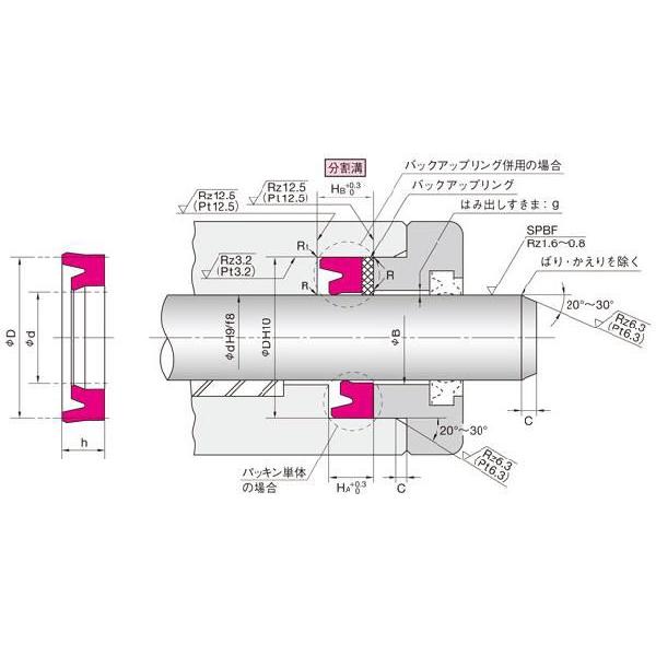 NOK パッキン IDI35458 (FU0427F0) ロッドシール専用パッキン IDI型