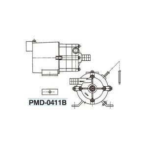 三相電機(SANSO) PMD-0411B6B マグネットポンプ 単相100Ｖ 温水用 ホースタイプ｜dendouki