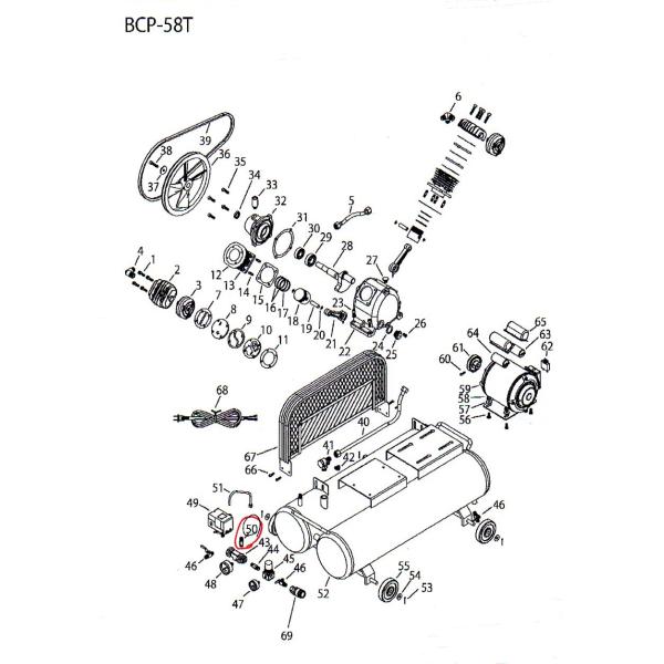 ナカトミ　BCP-58T用安全弁