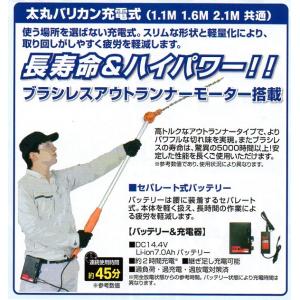 ニシガキ 太丸バリカン充電式2.1M 電動植木...の詳細画像1
