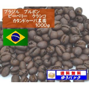 ブラジル　ブルボン　ピーベリー　クラシコ　コンゴーニアス農園　１０００ｇ｜denen-coffee