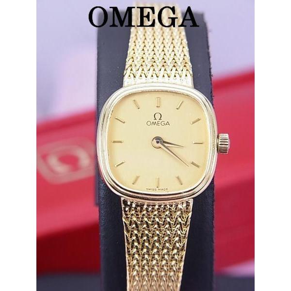 オメガ OMEGA K18YG 金無垢 クォーツ 時計 女性用 791.301美品