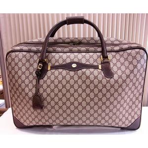 送無 GUCCI グッチ ベージュ GG オールドグッチ トランク 旅行鞄 美品｜denen-jwelry