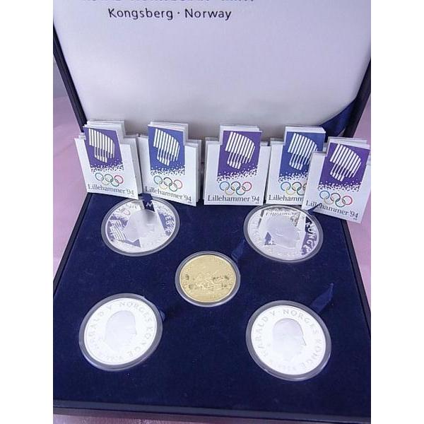 1994年　ノゥウェー リレハンメルオリンピック 金貨幣・銀貨幣 プルーフ　セット