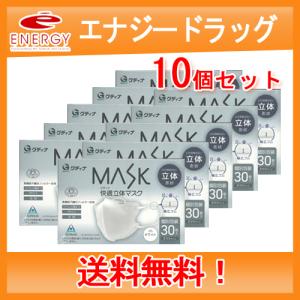 【グディナ】【送料無料・10個セット】グディナ MASK 快適立体マスク 30枚入り【個別包装】 ふ...