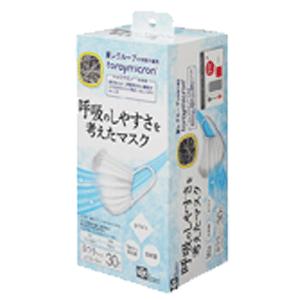 【レック】呼吸のしやすさを考えたマスク ふつうサイズ ホワイト 白 30枚入