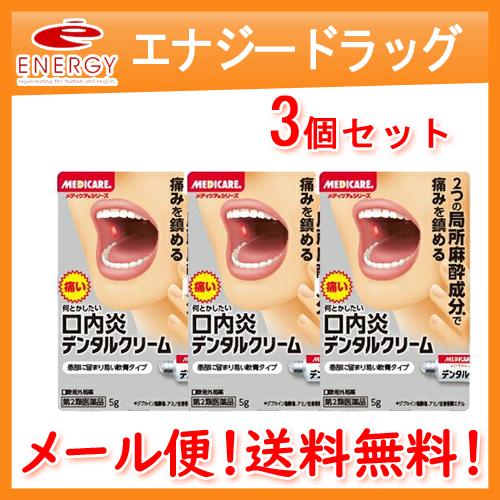 【第2類医薬品】【森下仁丹】メディケア デンタルクリーム 5g 送料無料 メール便 3個セット