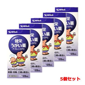 【第3類医薬品】健栄製薬 ケンエー 健栄うがい薬アズレンCPC 120ml×5個セット さわやかメントール味 のどの殺菌 消毒 洗浄 口臭の除去｜denergy2