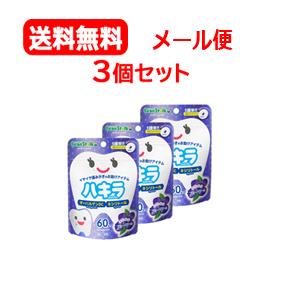 【雪印ビーンスターク】【メール便！送料無料！】【3個セット】ハキラ　ブルーベリー味　1袋（60粒入り...