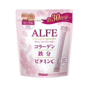 【大正製薬】 アルフェ コラーゲンパウダー 30袋 約30日分 コラーゲン 鉄分 ビタミンC ピーチ味 美容 食品 個包装 スティック【栄養機能食品】