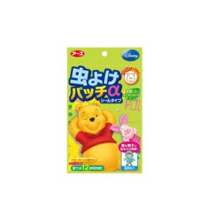 メール便 送料無料 虫よけパッチα シールタイプ プーさん 24枚入 虫除け シール 子供 通園 通...