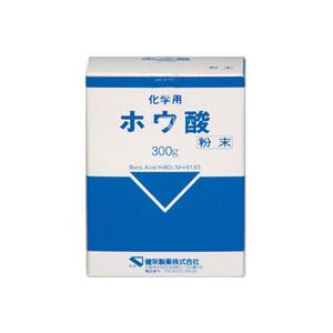 【健栄製薬】【ケンエー】化学用　ホウ酸　粉末　300ｇ　青箱