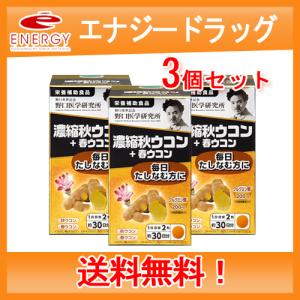 【野口医学研究所】濃縮秋ウコン＋春ウコン(430mg×60粒)約30日分　【栄養補助食品】送料無料・3個セット｜denergy