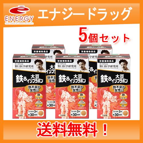 【野口医学研究所】鉄＆大豆イソフラボン （250mg×90粒）約30日分【栄養補助食品】送料無料・5...