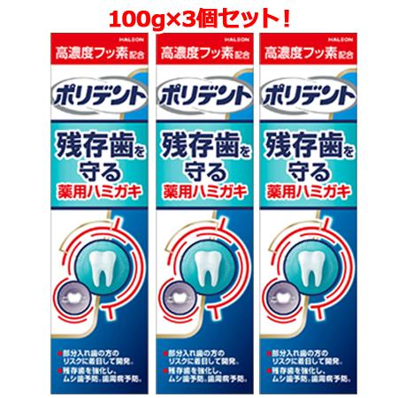 【3個セット】ポリデント デンタルラボ 薬用ハミガキ 100g×3個セット【医薬部外品】【アース製薬...