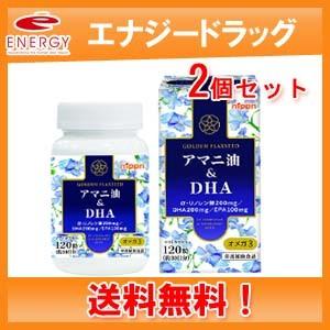 【送料無料・2個セット】【日本製粉】アマニ油&amp;DHA EPA配合 オメガ3  120粒