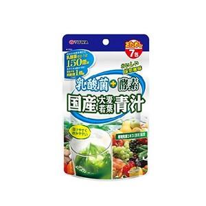 【ユーワ】乳酸菌+酵素 国産大麦若葉青汁 3g×7包　＜おためしサイズ＞　