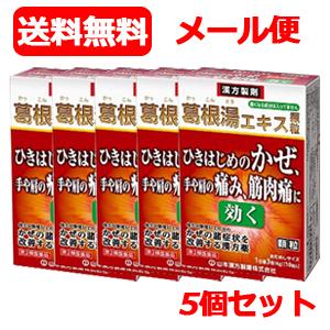 【第2類医薬品】 メール便 送料無料 山本漢方 葛根湯エキス顆粒　2g×10包 5個セット