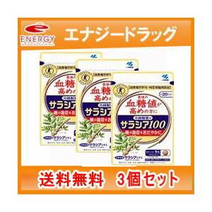 【送料無料！メール便対応・3個セット！】【小林製薬】サラシア100 60粒×3個　【特定保健用食品】