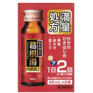 【第2類医薬品】阪本漢法の葛根湯内服液２ 45ml×2本入｜denergy