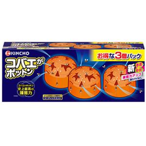 大日本除虫菊 キンチョウ コバエがポットン 置き型 3個入｜denergy