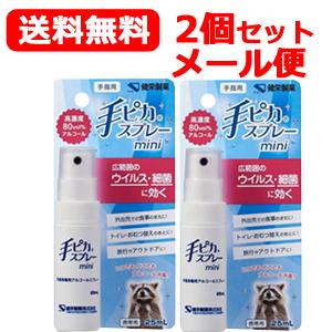 【健栄製薬】【2個セット！送料無料！】【ケンエー】手ピカスプレー mini 25ml×2個【指定医薬...