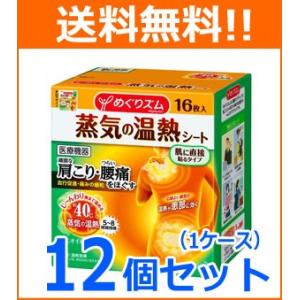 【送料無料！1ケース！12個セット】【花王】めぐりズム 蒸気の温熱シート　肌に直接貼るタイプ　16枚...