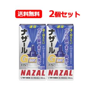 【第2類医薬品】 佐藤製薬　ナザールGスプレー 30ml 2個セット ※セルフメディケーション税制対象医薬品　鼻水 鼻づまり ナザールスプレー メール便 送料無料｜denergy