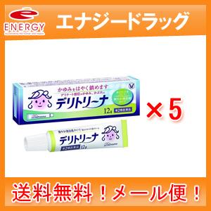 【第2類医薬品】 【メール便対応！送料無料・5セット】 デリトリーナ 12g×5本セット　【大正製薬...