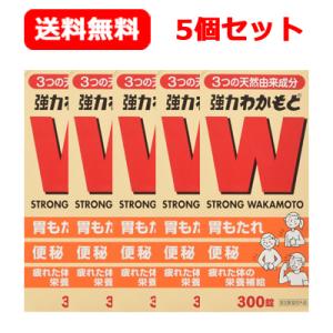 【指定医薬部外品】わかもと製薬 強力わかもと 300錠入 5個セット 胃腸薬 胃もたれ 便秘 送料無...