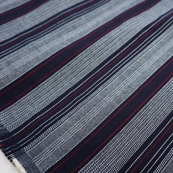 ジャガードデニム 岡山デニム ジャガードボーダーデニム 7.5オンス 綿 コットン 100% デニム...